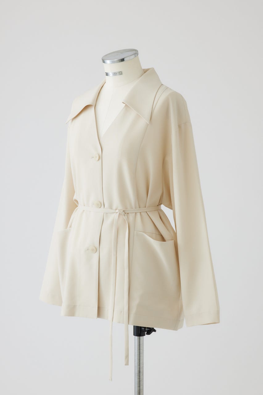 【27SS PRE ORDER】Relaxed Open-Collar Shirt L/BEG FREE