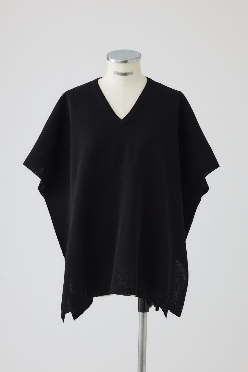 【27SS PRE ORDER】Wide Square V-Neck Knit Top BLK FREE