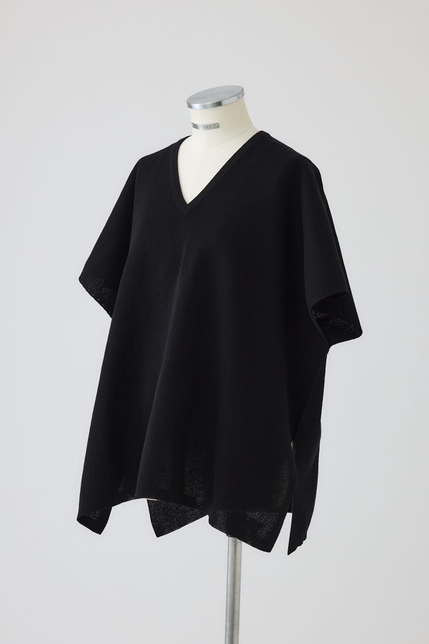 【27SS PRE ORDER】Wide Square V-Neck Knit Top BLK FREE