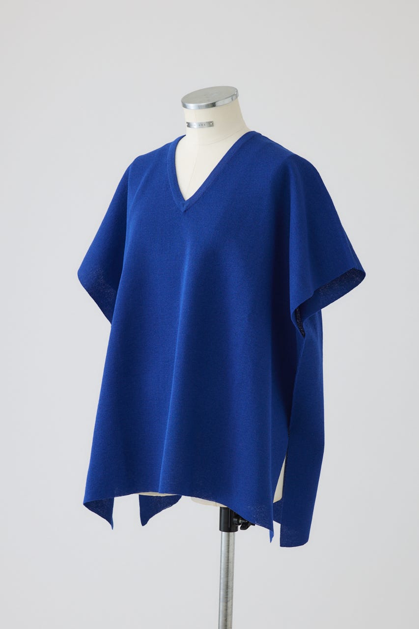 【27SS PRE ORDER】Wide Square V-Neck Knit Top D/BLU FREE