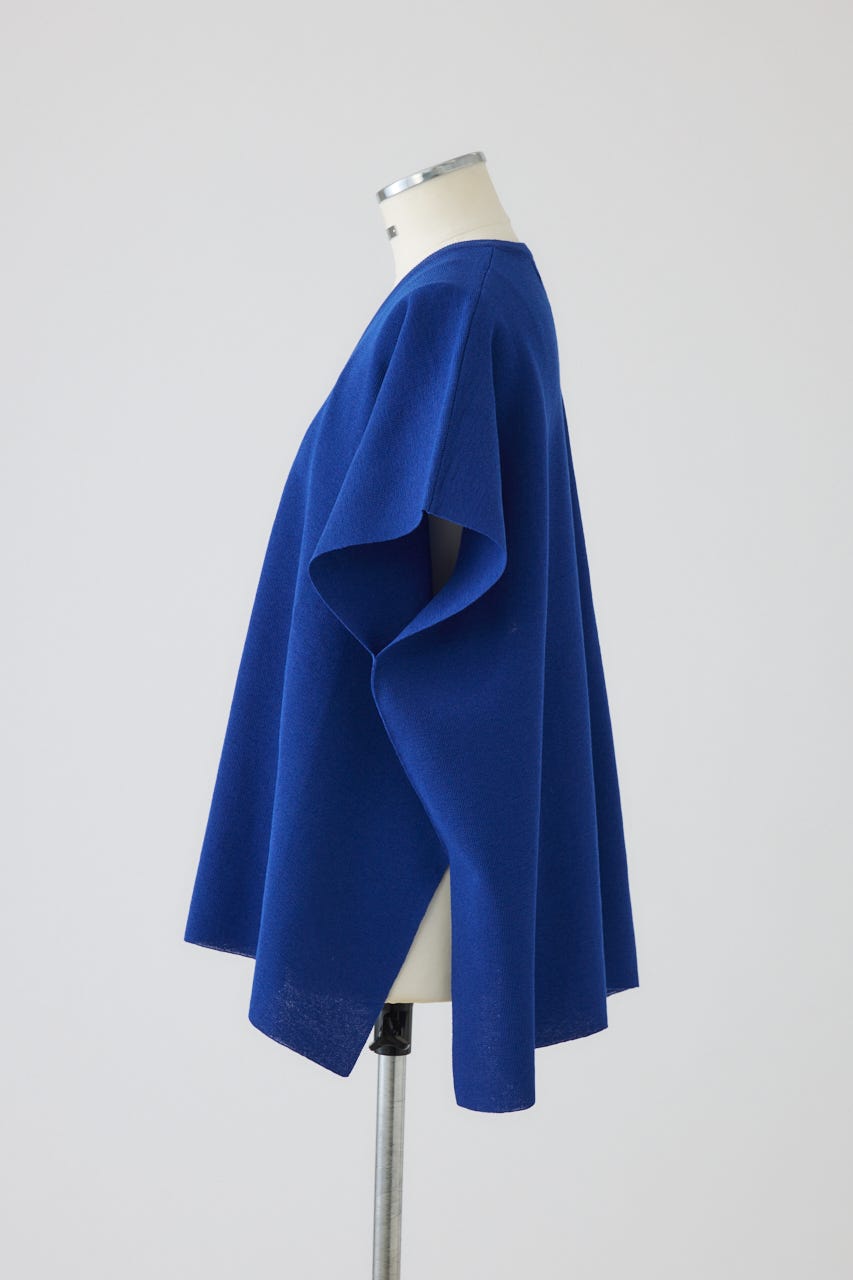 【27SS PRE ORDER】Wide Square V-Neck Knit Top D/BLU FREE