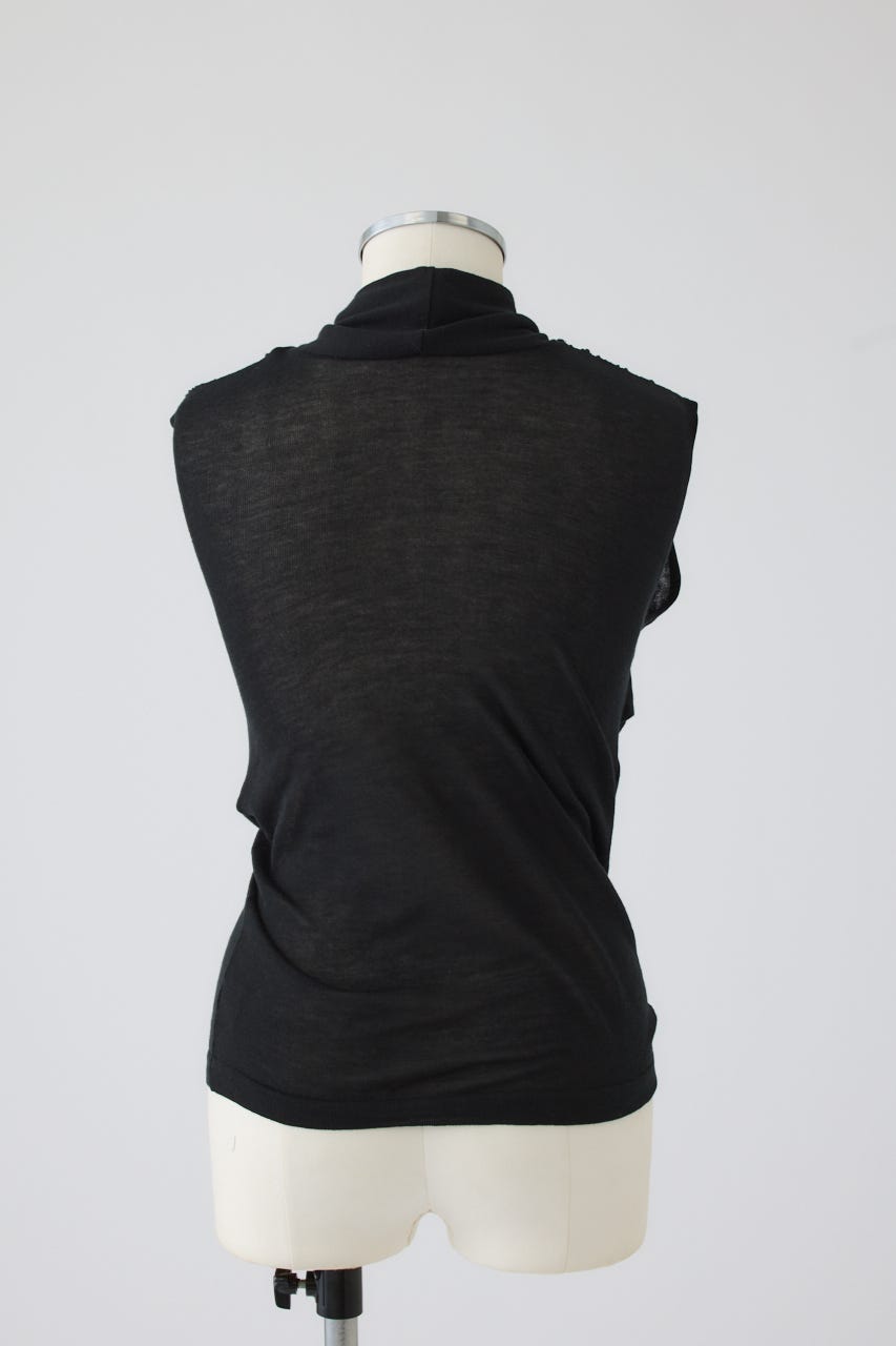 【27SS PRE ORDER】Front-Twist Sleeveless Top BLK FREE