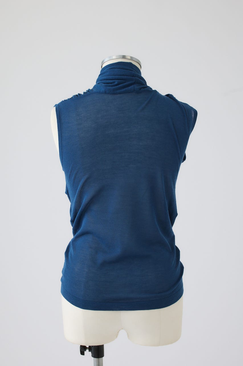 【27SS PRE ORDER】Front-Twist Sleeveless Top BLU FREE