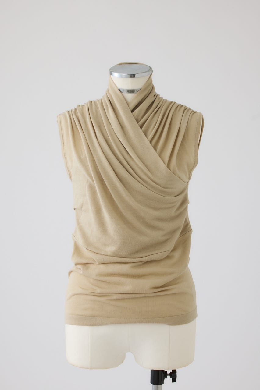 【27SS PRE ORDER】Front-Twist Sleeveless Top L/BEG FREE