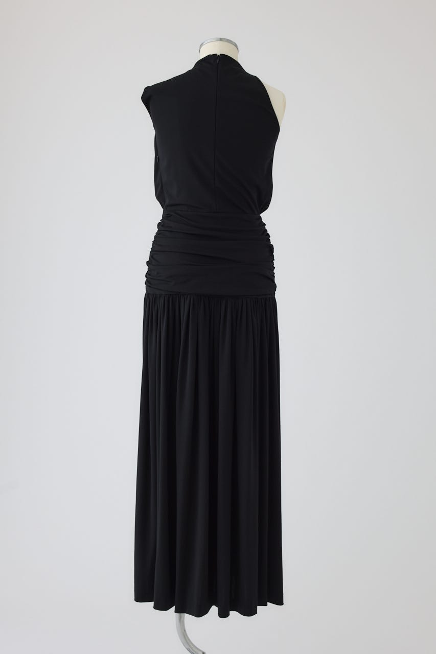 【27SS PRE ORDER】Fluid Draped Jersey Dress BLK 38