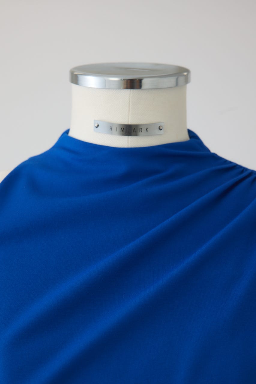 【27SS PRE ORDER】Fluid Draped Jersey Dress D/BLU 36