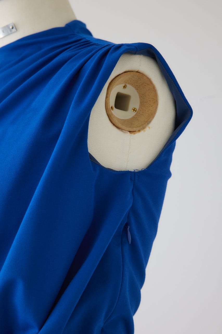 【27SS PRE ORDER】Fluid Draped Jersey Dress D/BLU 36