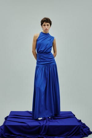 【27SS PRE ORDER】Fluid Draped Jersey Dress