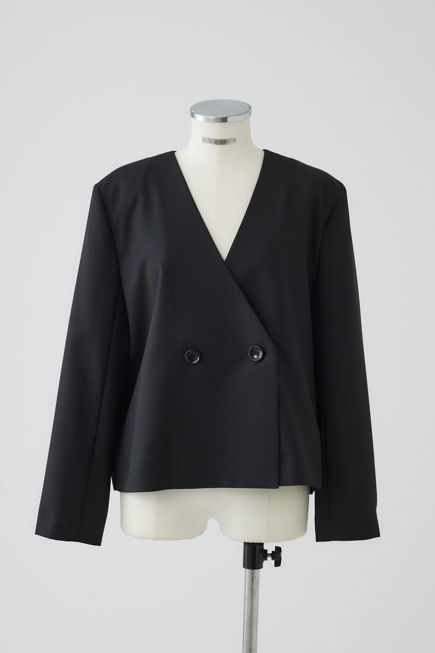 【27SS PRE ORDER】Padded Shoulder Short JK BLK FREE