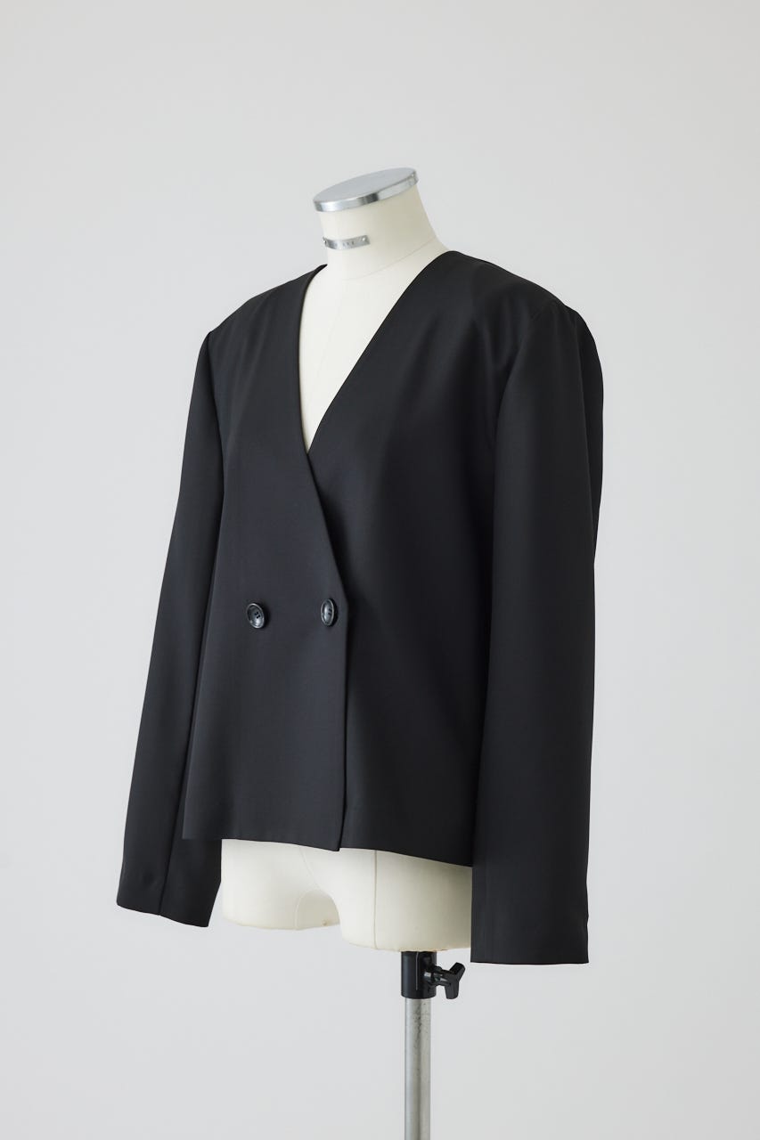 【27SS PRE ORDER】Padded Shoulder Short JK BLK FREE