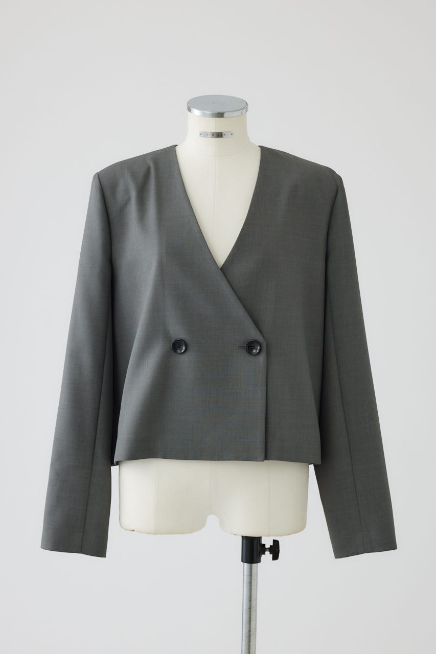 【27SS PRE ORDER】Padded Shoulder Short JK GRY FREE