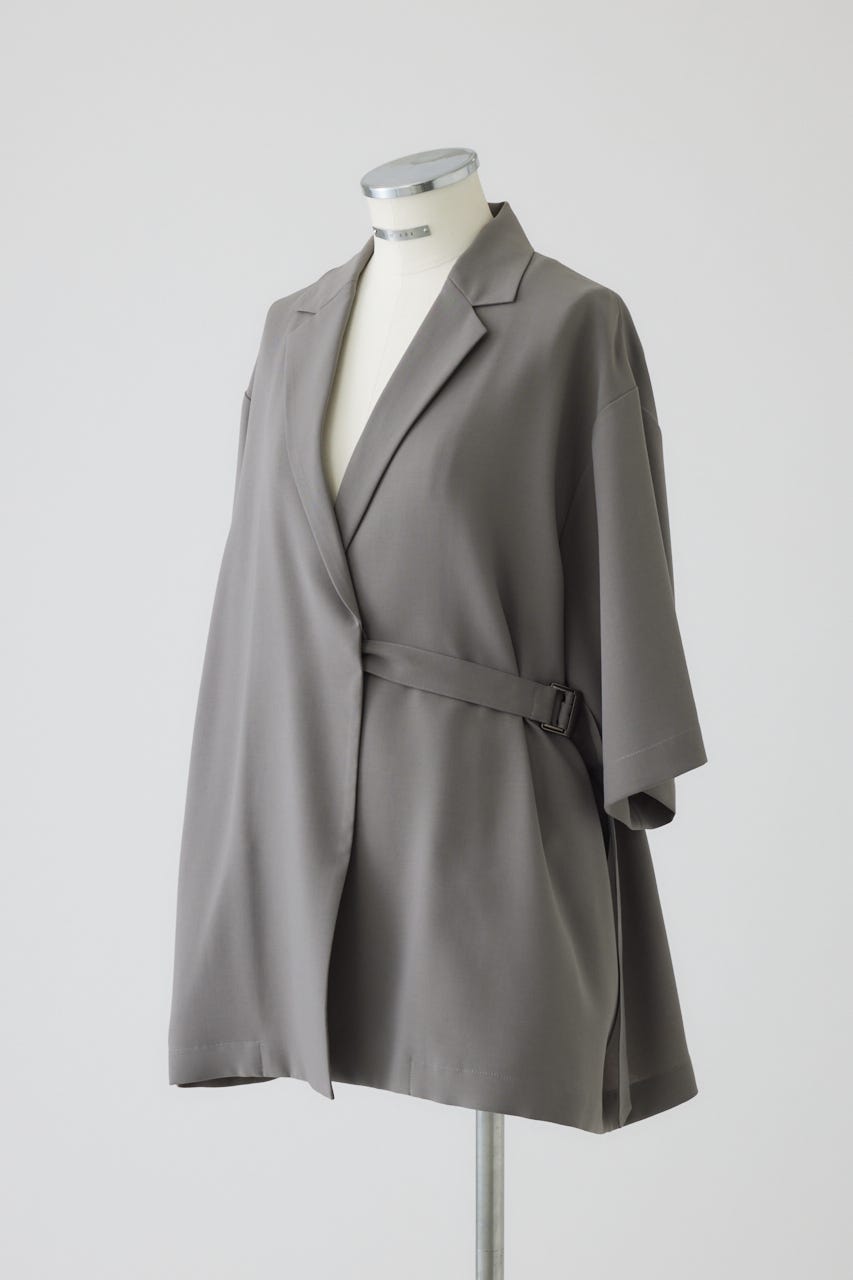 【27SS PRE ORDER】Side Belted Jacket GREIGE FREE