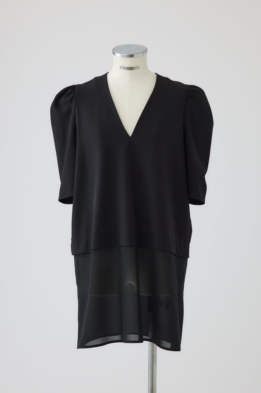 【27SS PRE ORDER】Puff-Sleeve Long Tops BLK FREE