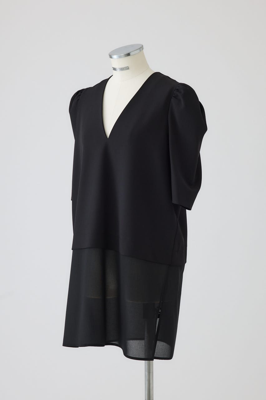 【27SS PRE ORDER】Puff-Sleeve Long Tops BLK FREE