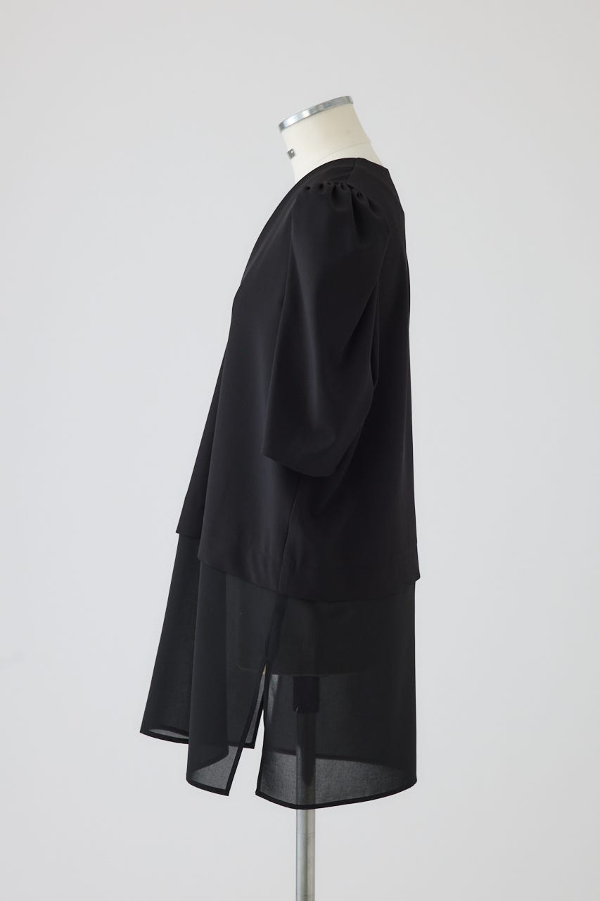 【27SS PRE ORDER】Puff-Sleeve Long Tops BLK FREE