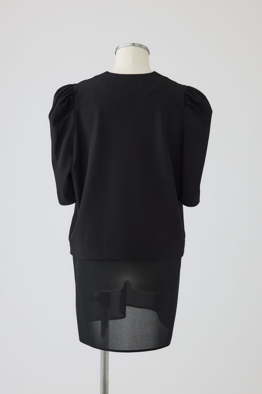 【27SS PRE ORDER】Puff-Sleeve Long Tops BLK FREE
