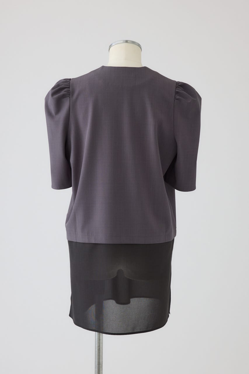 【27SS PRE ORDER】Puff-Sleeve Long Tops GRY FREE