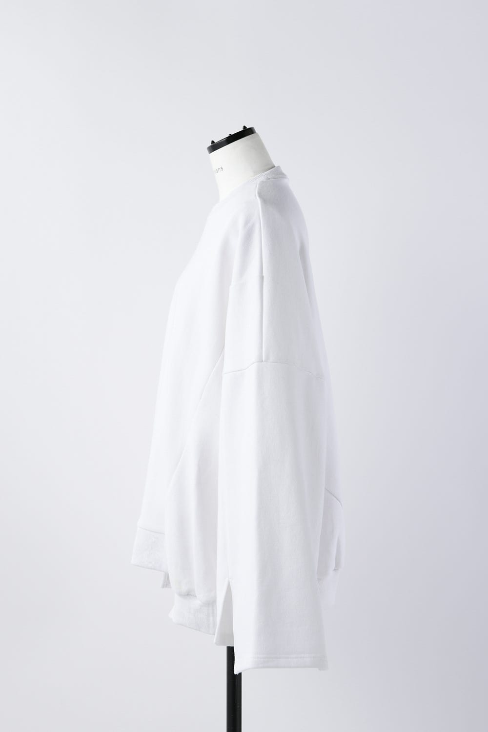 round-hem pullover WHT M