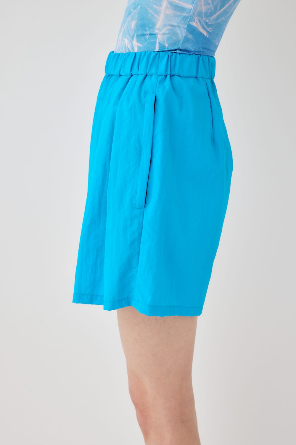 cropped baloon pants M/BLU M