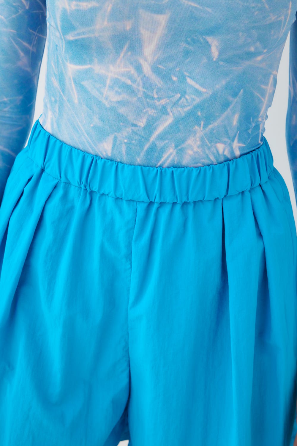 cropped baloon pants M/BLU M