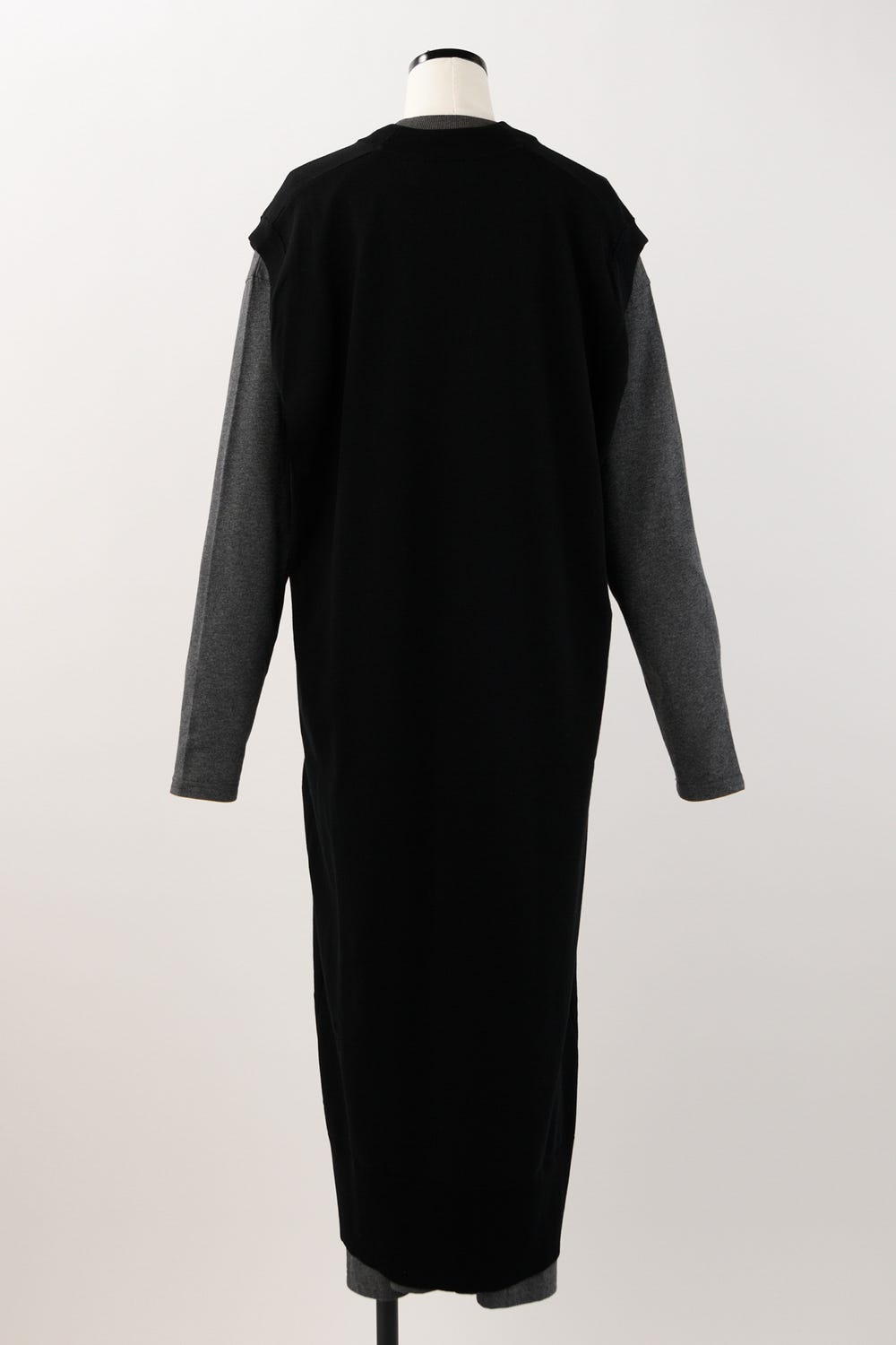 knit×cut dress Black M