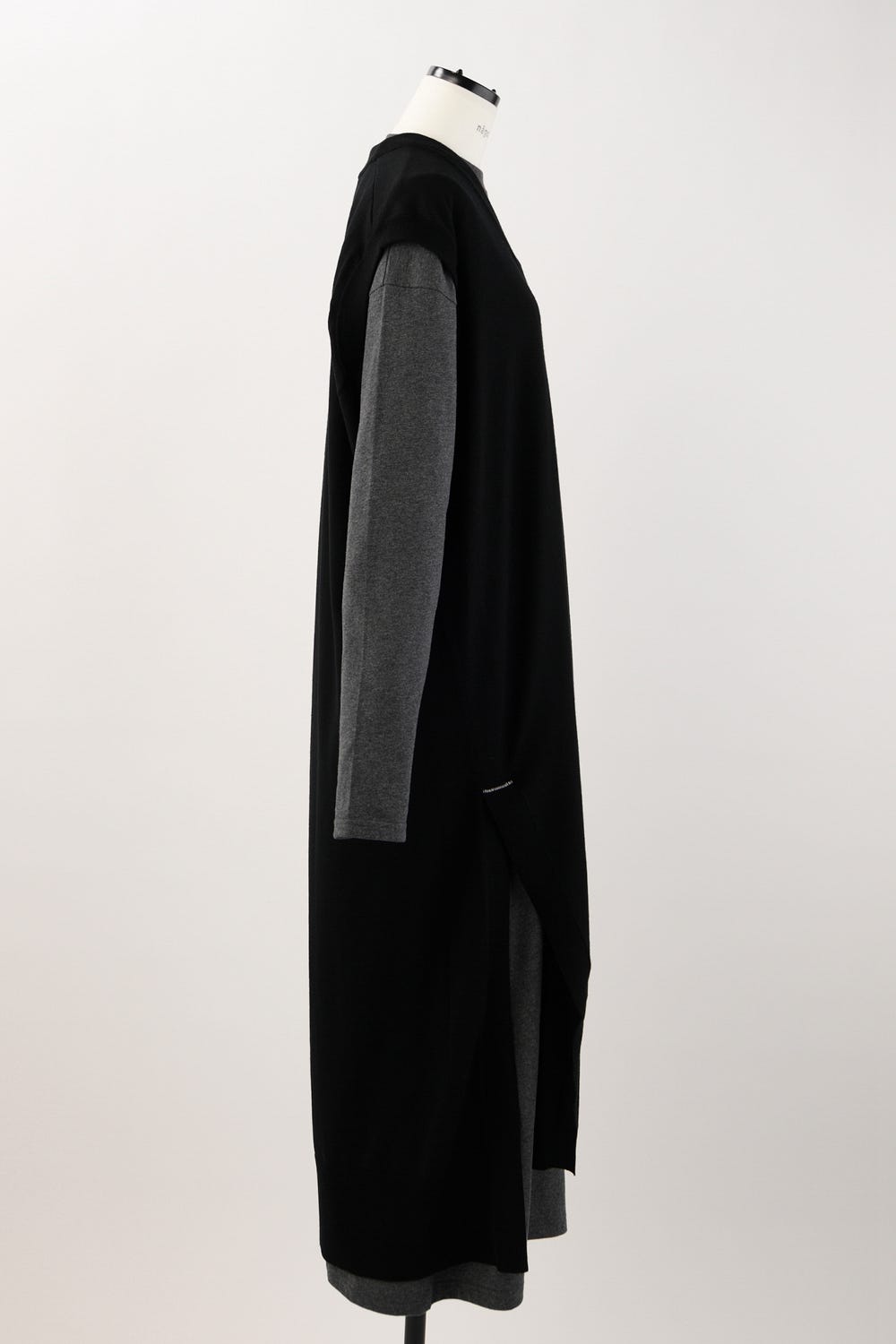 knit×cut dress Black M