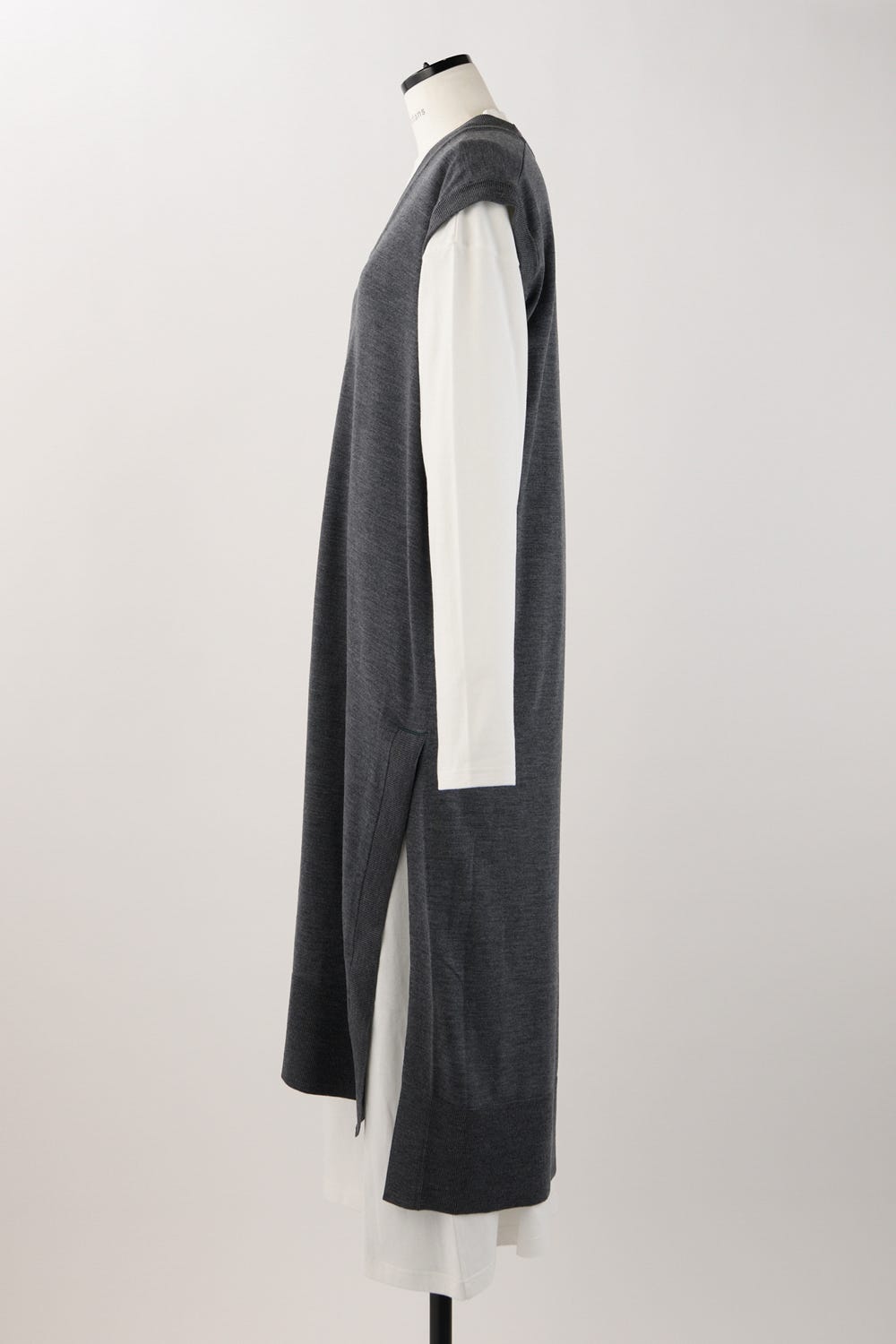 knit×cut dress Stone M