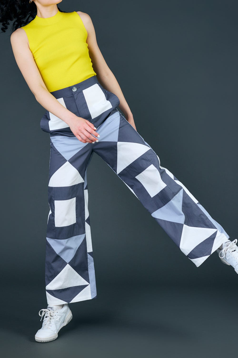 pach work wide pants GRY S