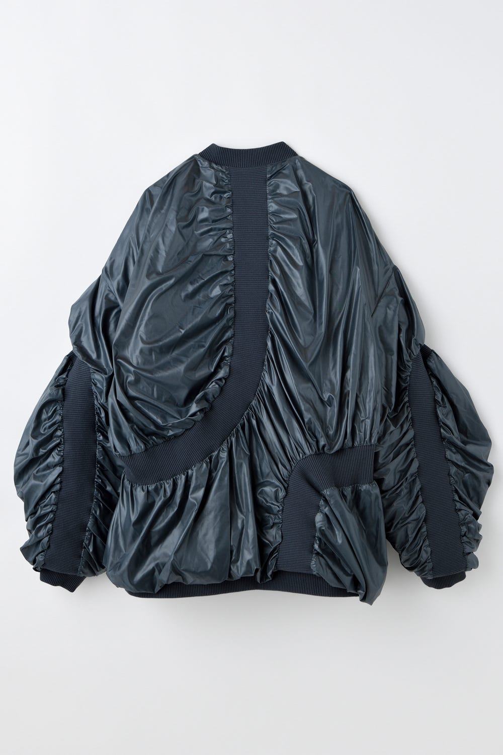 rib drape stadium jumper Cement M