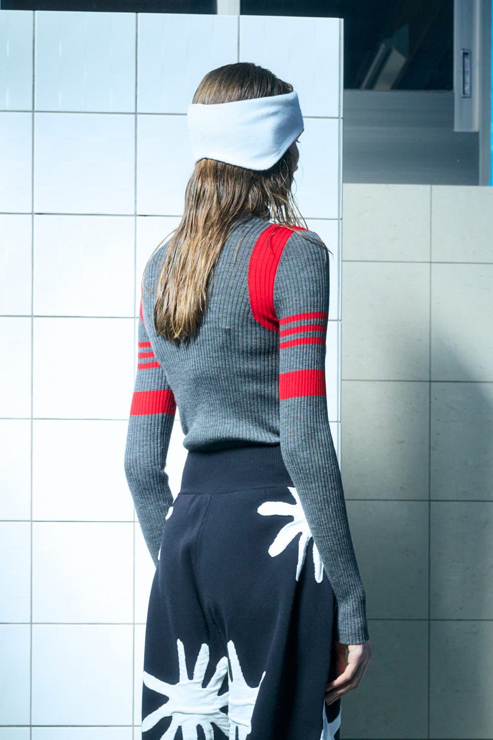 rib ski pullover Stone M