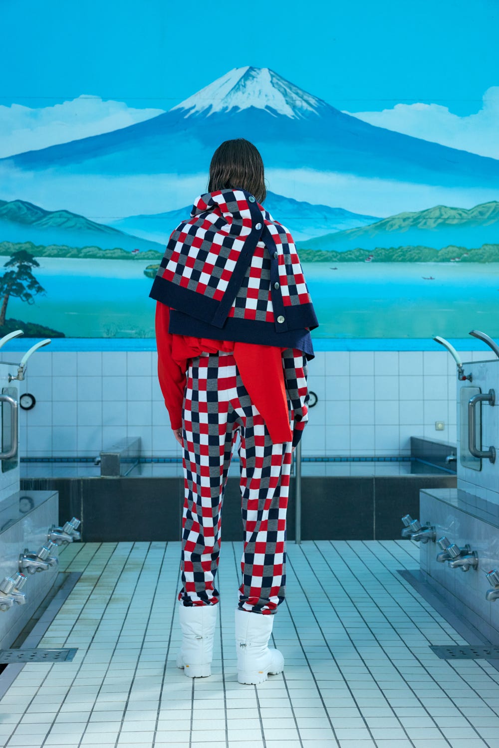 jacquard knit cardigan Chili M