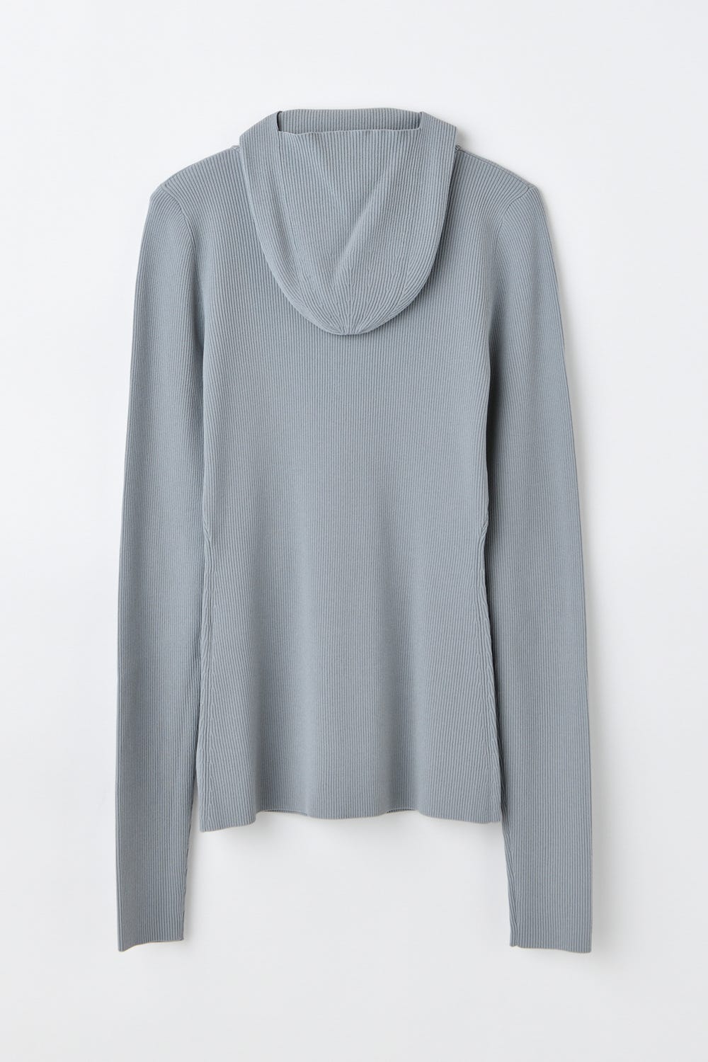 high-neck hooded rib pullover Cloud M