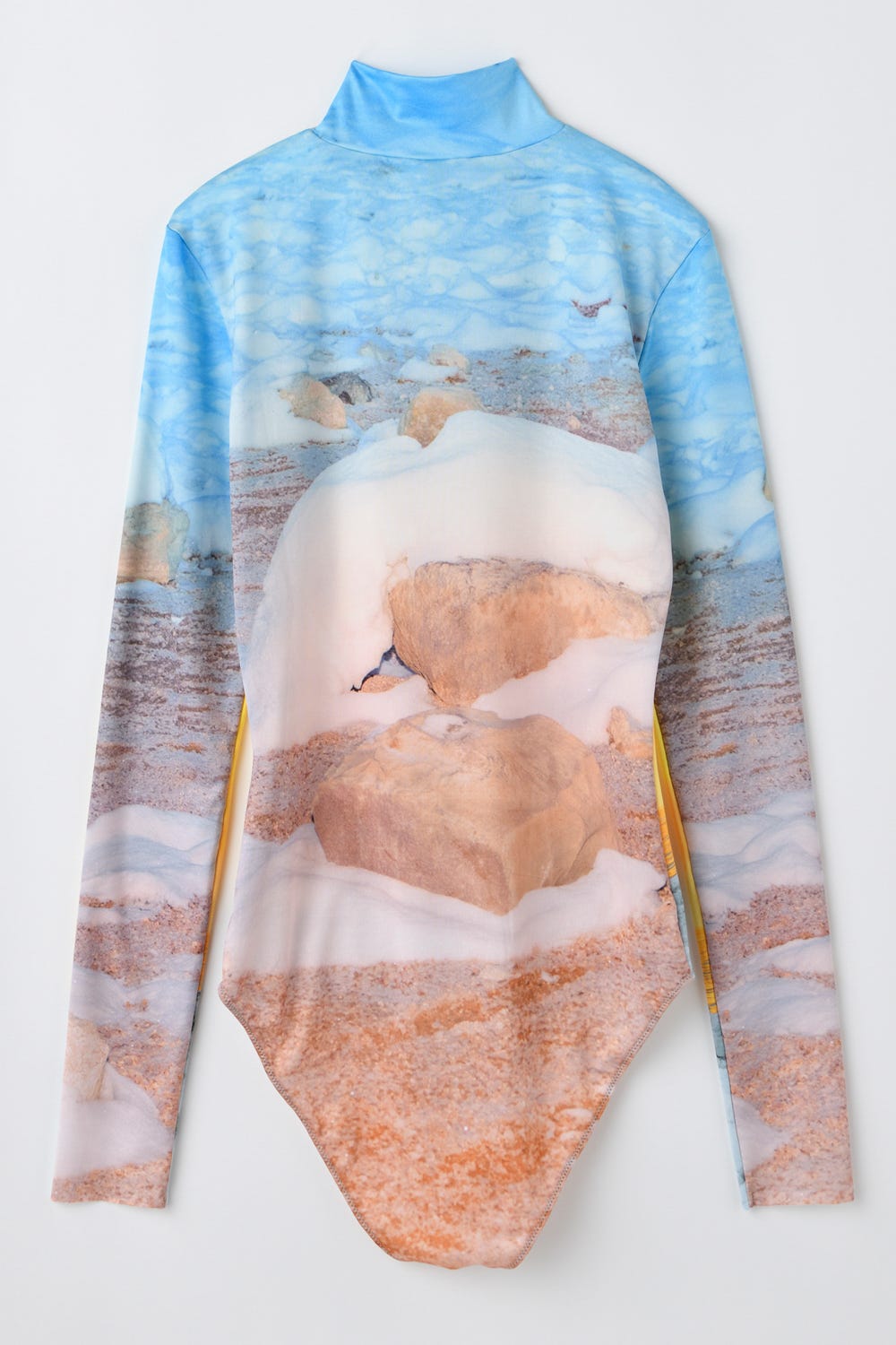 hige-neck bodysuit Orange M