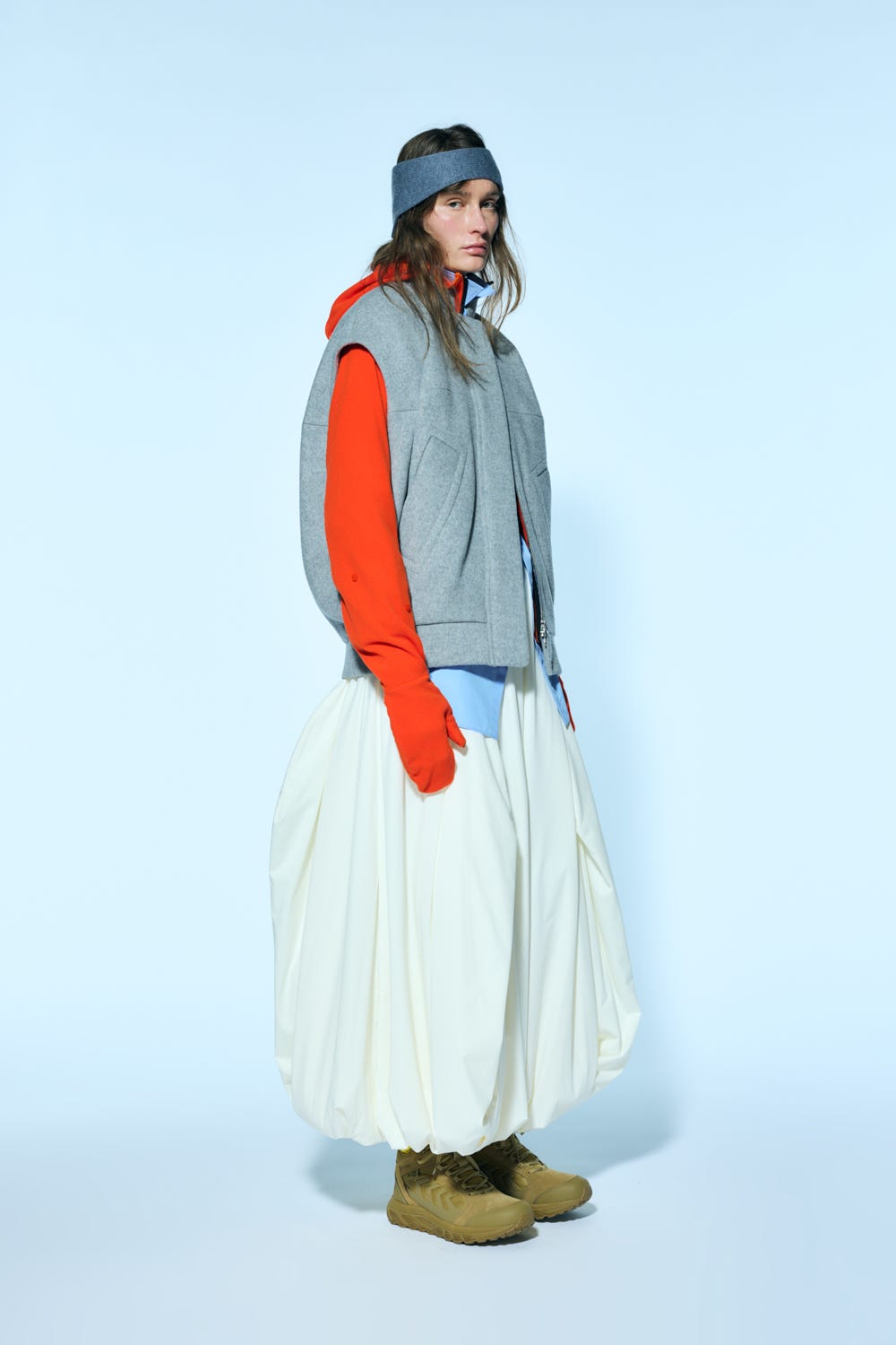 jacquard knit cardigan Orange M