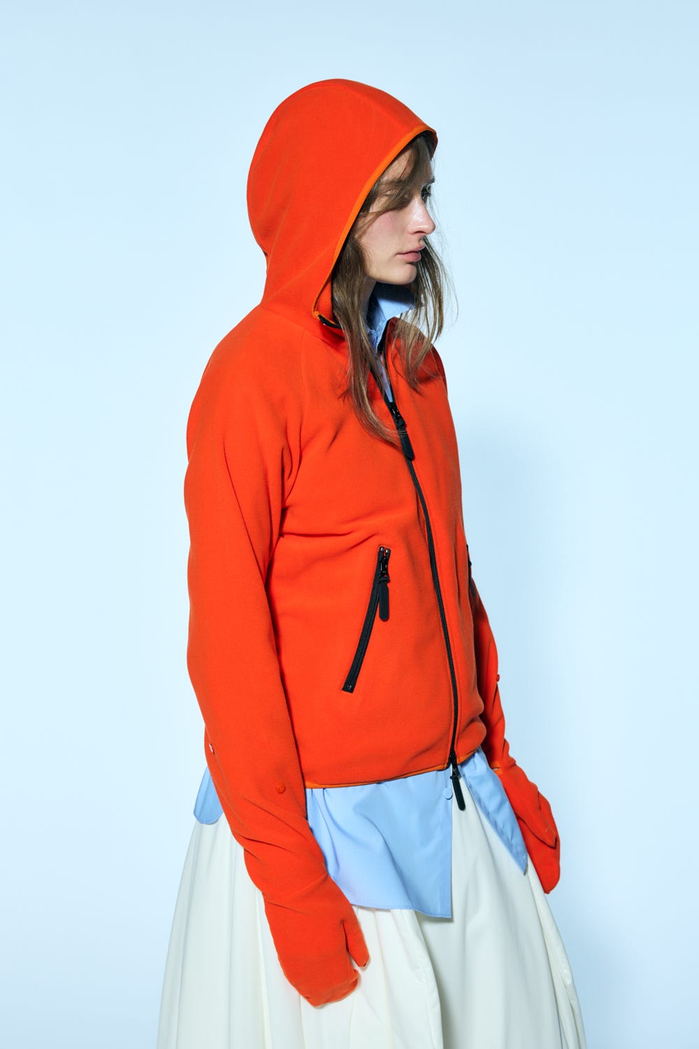 jacquard knit cardigan Orange M