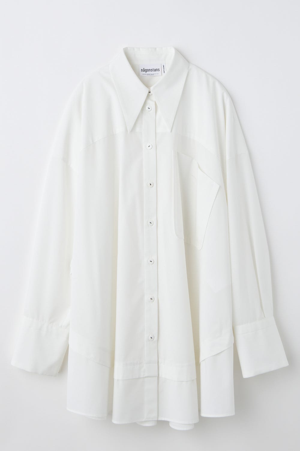 nagonstans 白色　半袖シャツ　ナゴンスタンス　M レディース　ホワイト 3／4－sleeves shirt（470HA830