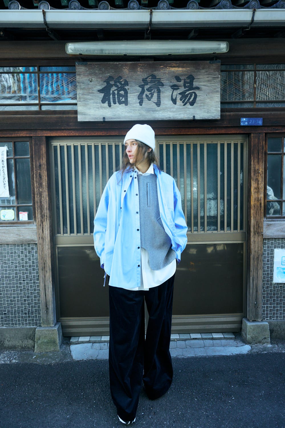 2way front shirt Water M