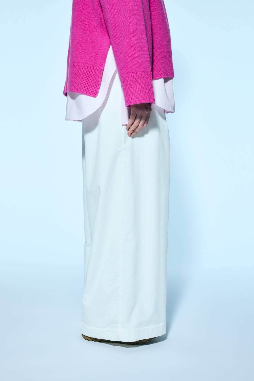 relax wide pants Salt M