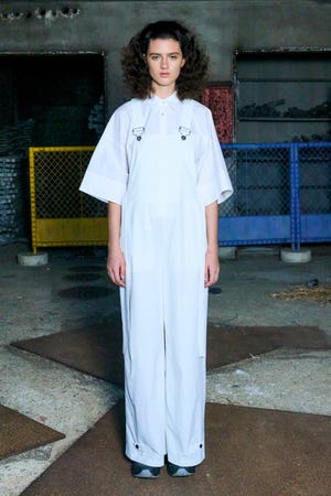 woven combinatin t-shirt｜M｜Salt｜shirts and blouses