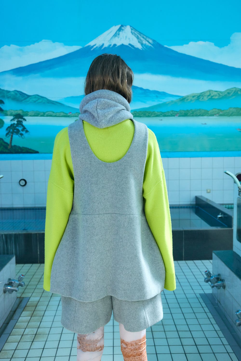 wide box pullover Lime M