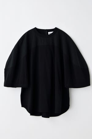 nagonstans（ナゴンスタンス）layered-neck pullover nagonstans Layered-Neck Pullover