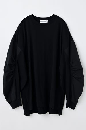トップス nagonstans round-hem pullover Yahoo!オークション - 美品 23SS nagonstans ナゴンスタンス