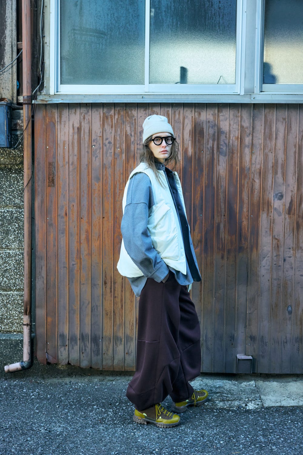 drape cocoon pants Cacao M