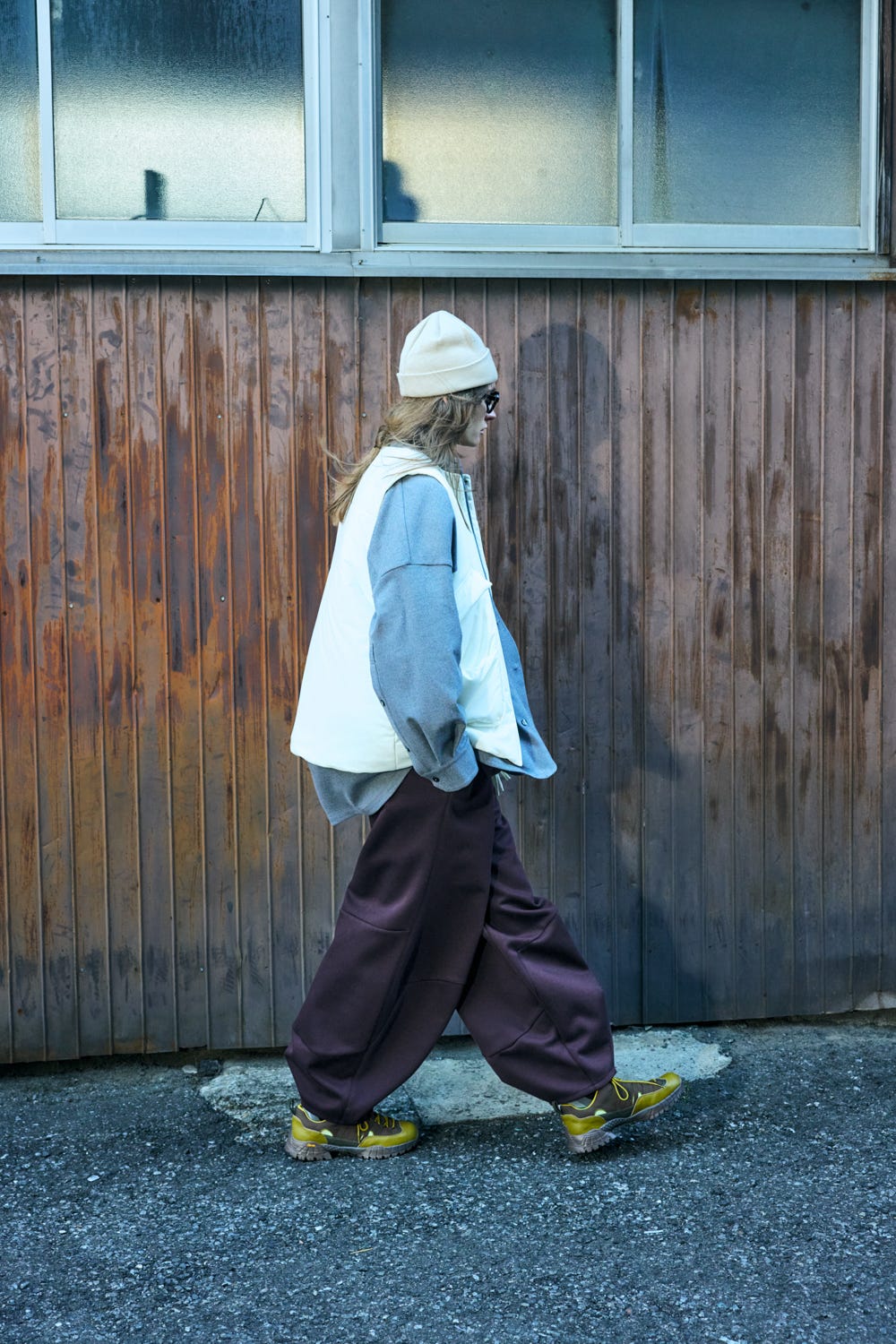 drape cocoon pants Cacao M