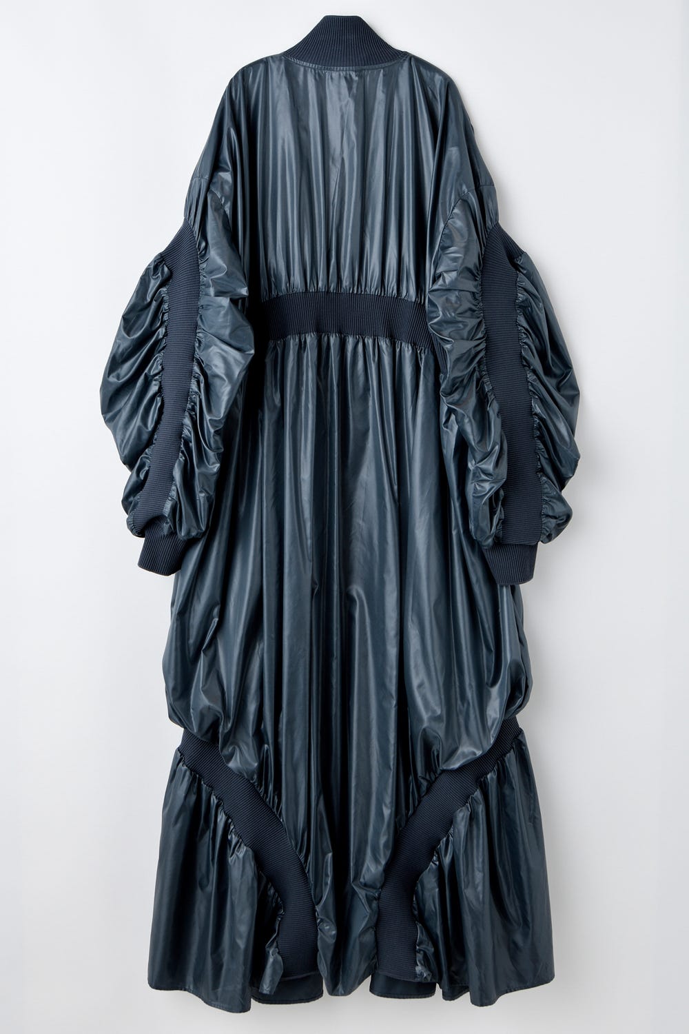 rib drape dress Cement M