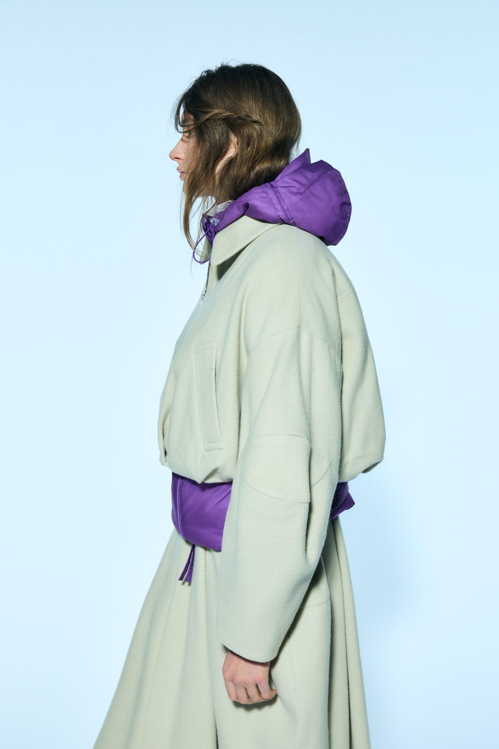 round blouson Sand S