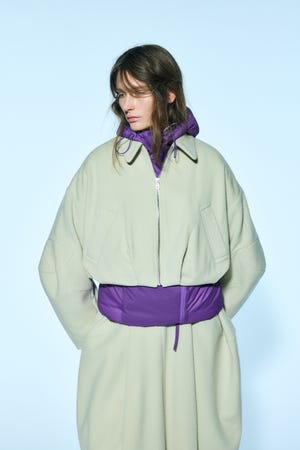nagonstans ウェザープルーフ Hooded フレアブルゾン nagonstans ウェザープルーフ Hooded フレアブルゾン nagonstans