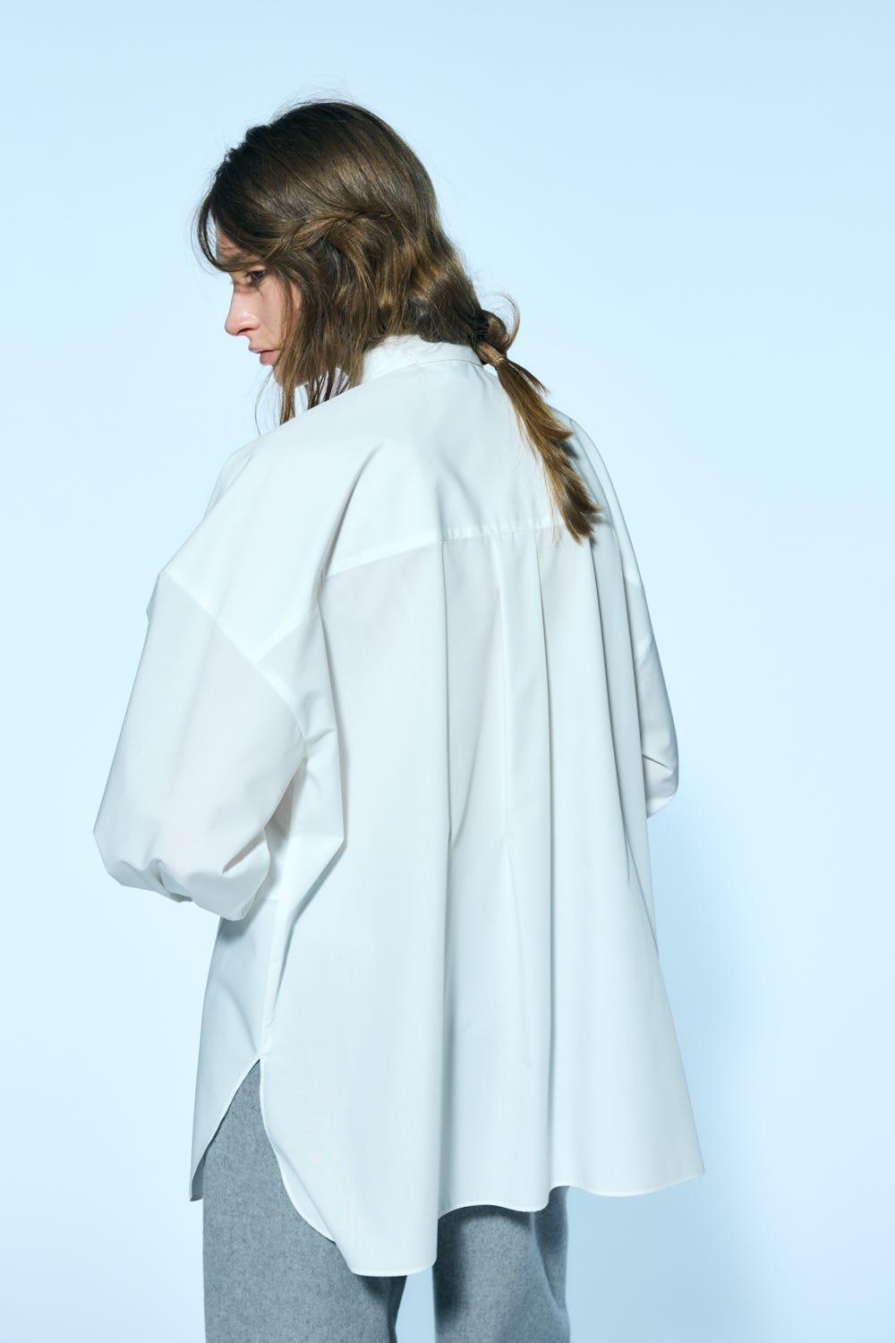 double-pocketｓ shirt Salt M