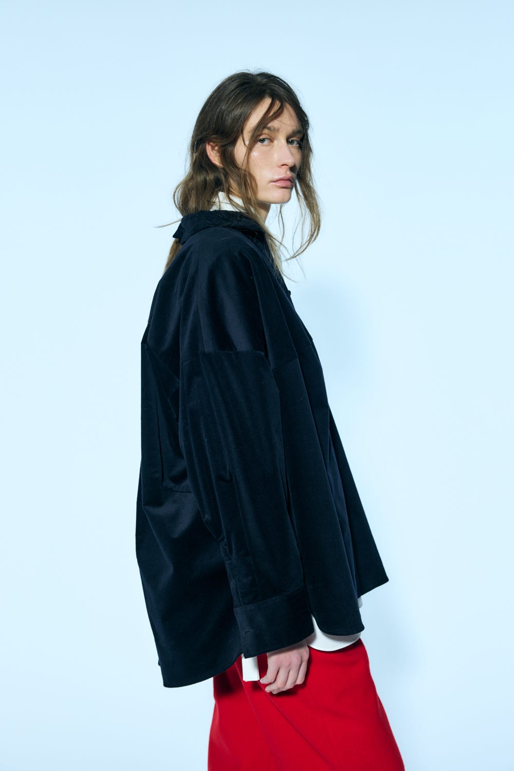 unbalance shirt Black M