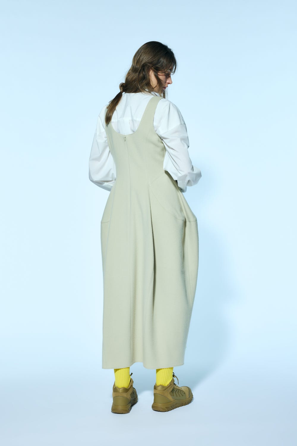 loose-peplum jumper-skirt Sand M